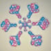 4 Pack Pop it snowflakes fidget pop it toy 9 x8