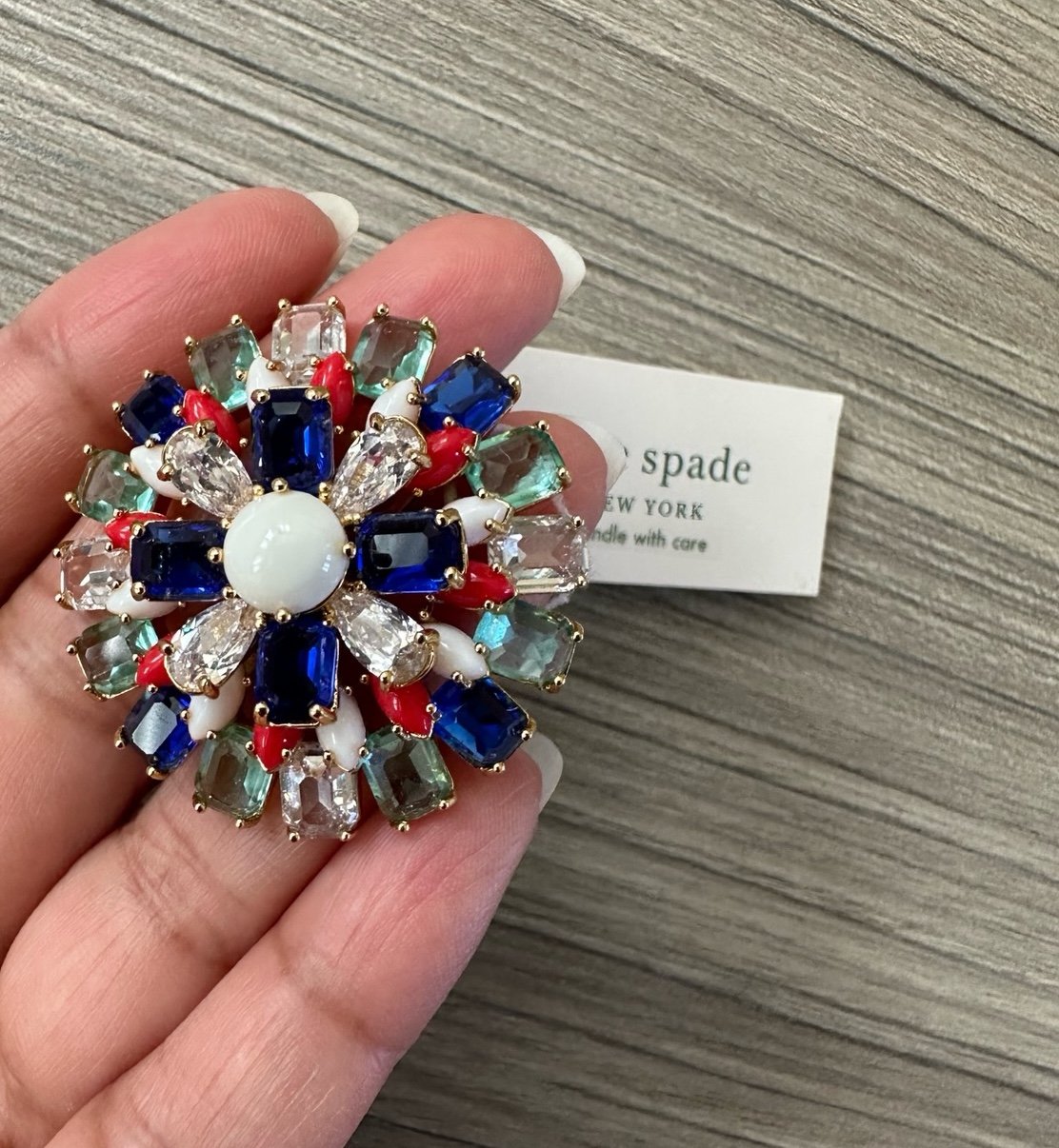 NWT Kate Spade Jeweled Ring Size 5 Multicolor