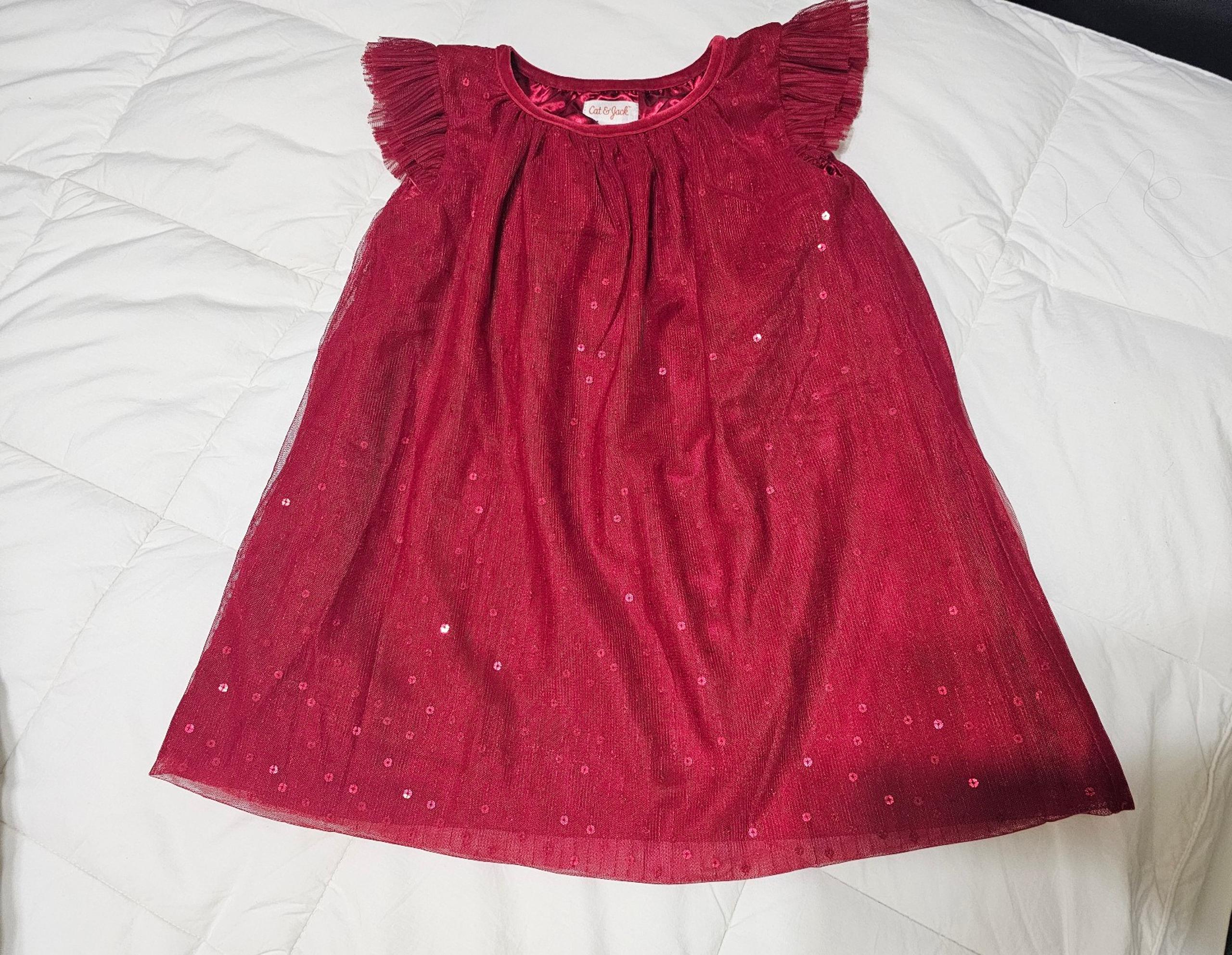 Girls red tulle holiday dress size 4T