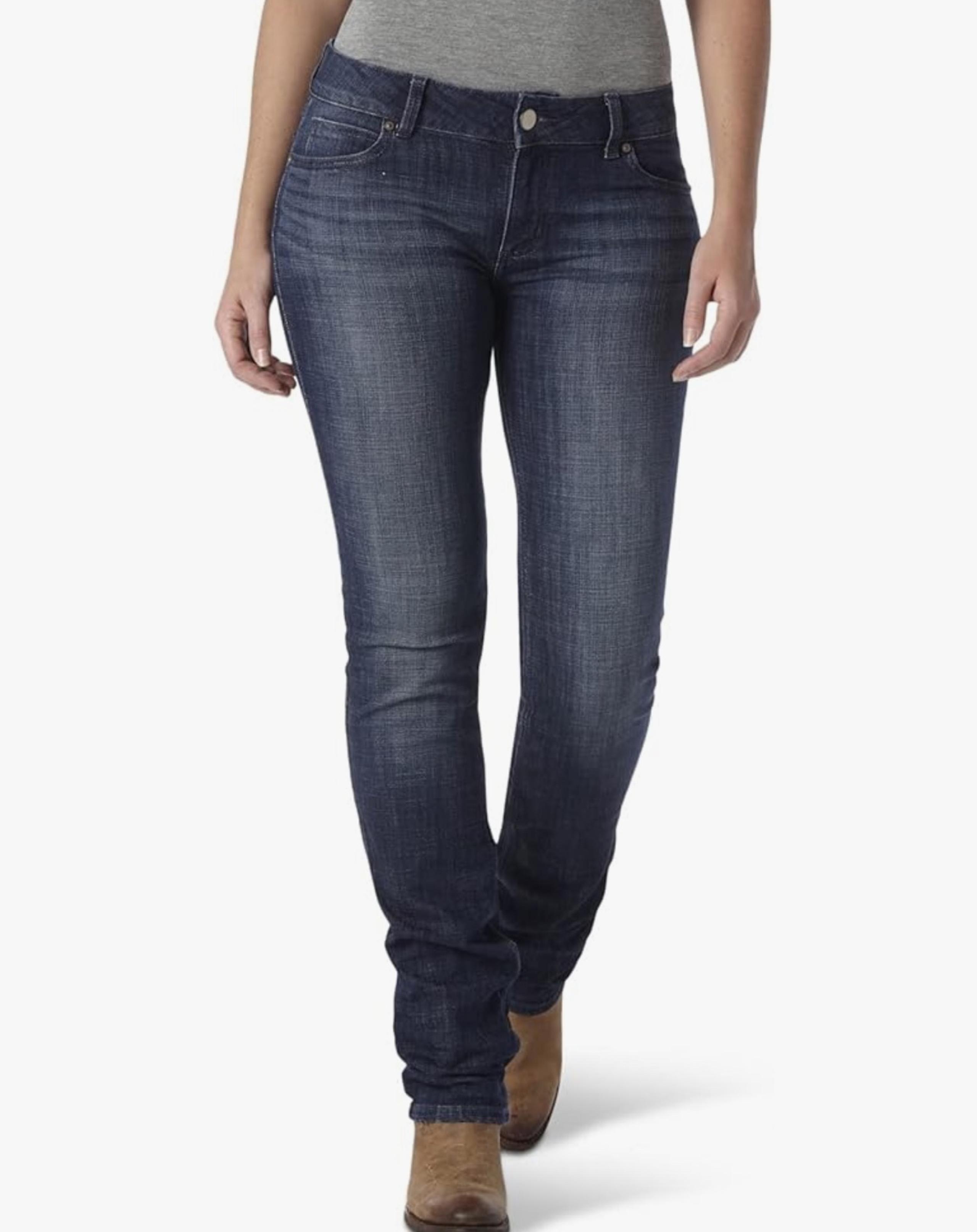 Wrangler Women's Western Mid Rise Stretch Straight Leg Jeans Size 31/11x30