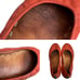 Tieks ballerina flats orange leather womens size 9 slip on ballet shoes