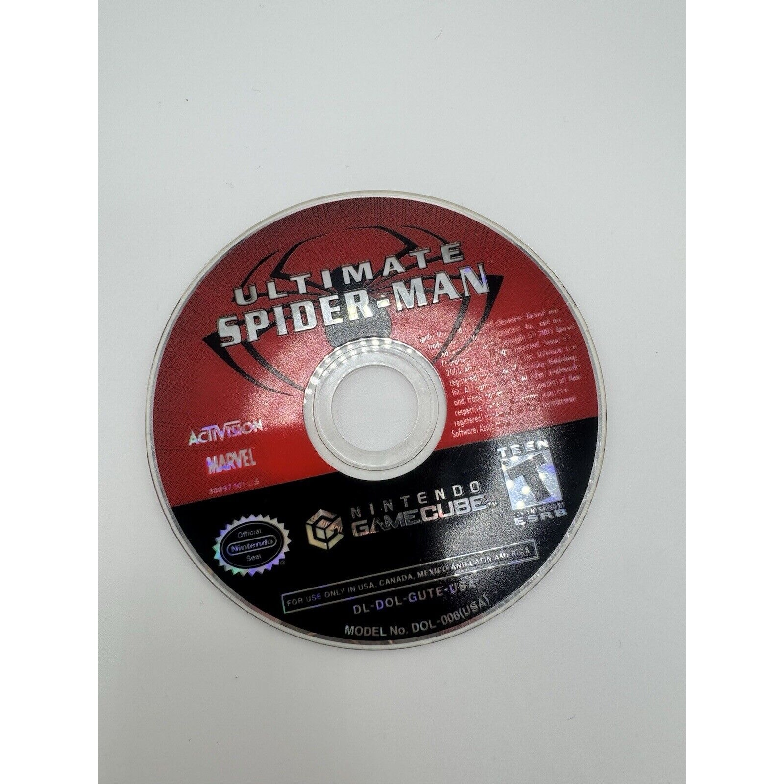 Ultimate Spider-Man Nintendo GameCube Disc Only Spiderman Marvel Tested