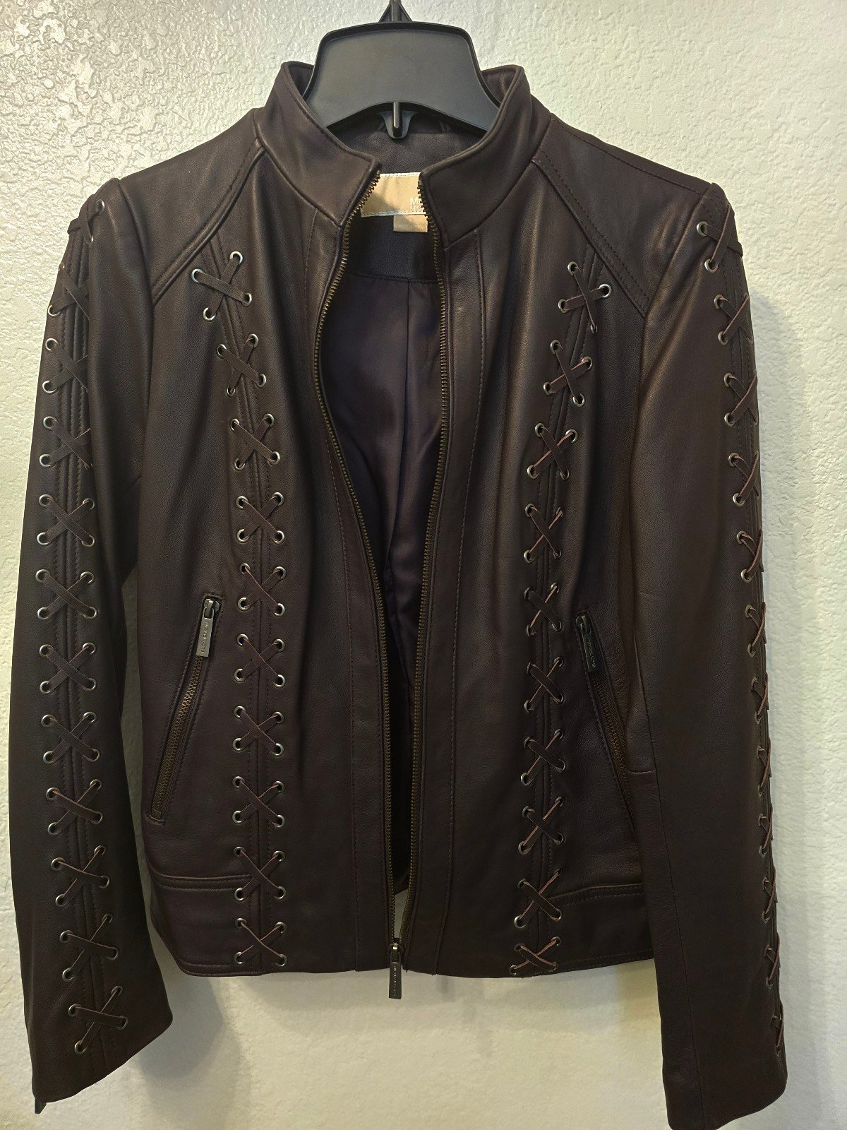Michael Kors moto style leather jacket. Like new. S