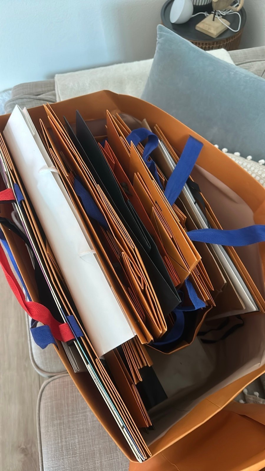 9.7 kilos Luxury shopping bags assorted LV, Hermes, Gucci, Prada & diff sizes
