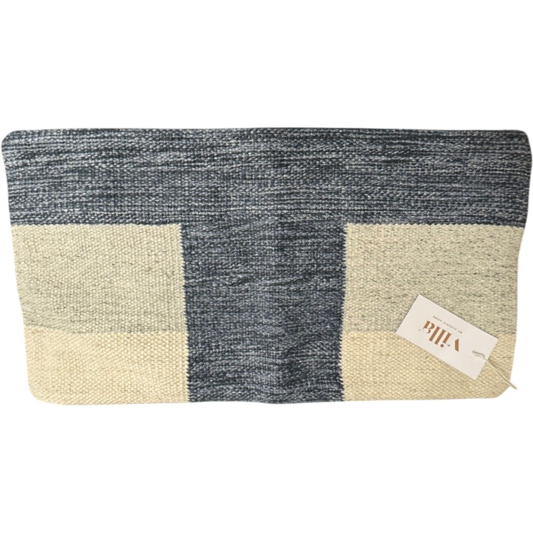 NWT Pottery Barn/Villa by Classic Home Kass Night Blue Gray Lumbar Accent Pillow