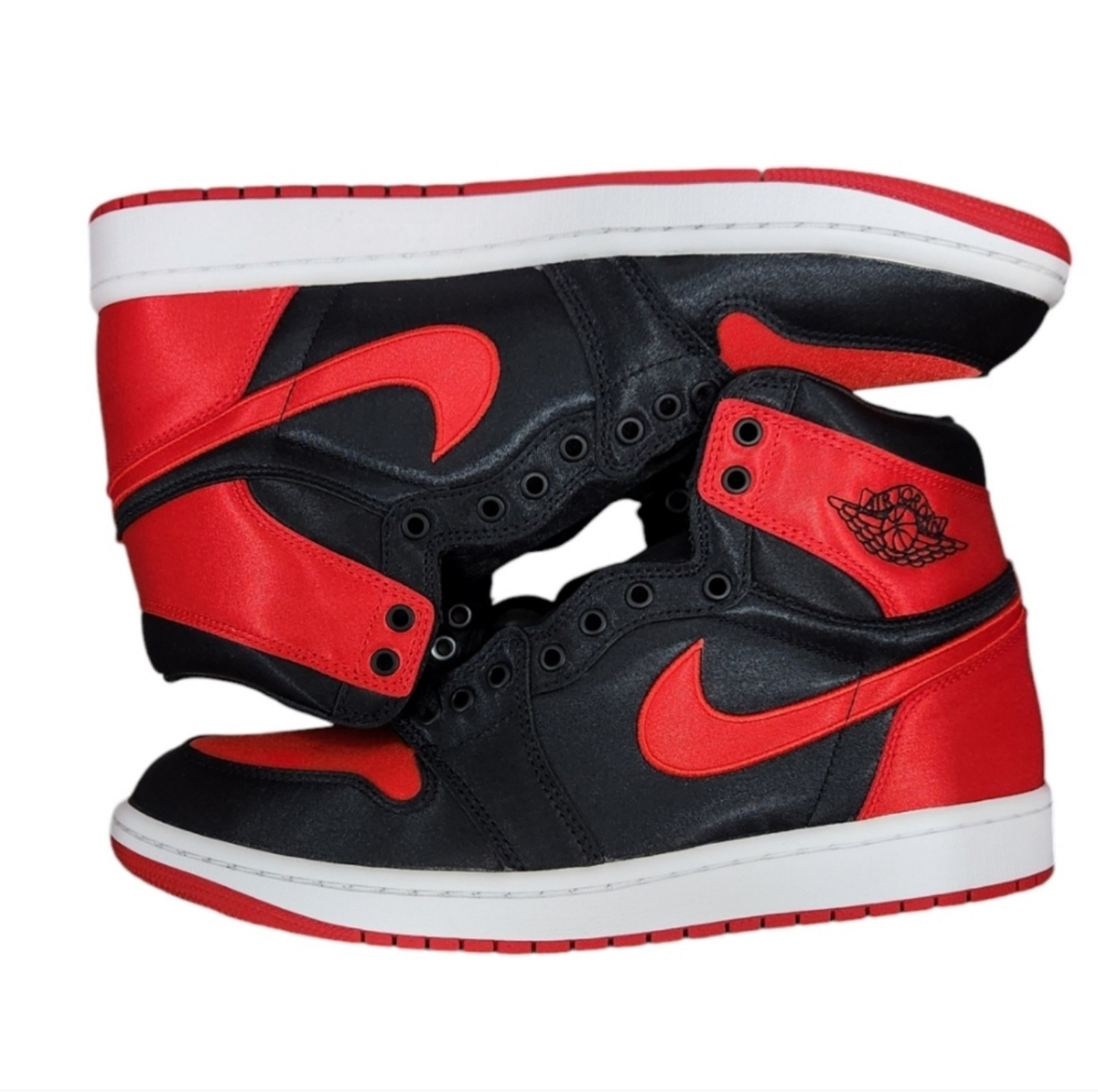 Women Air Jordan 1 Retro High Satin Bred Style #FD4810-061 Size 11