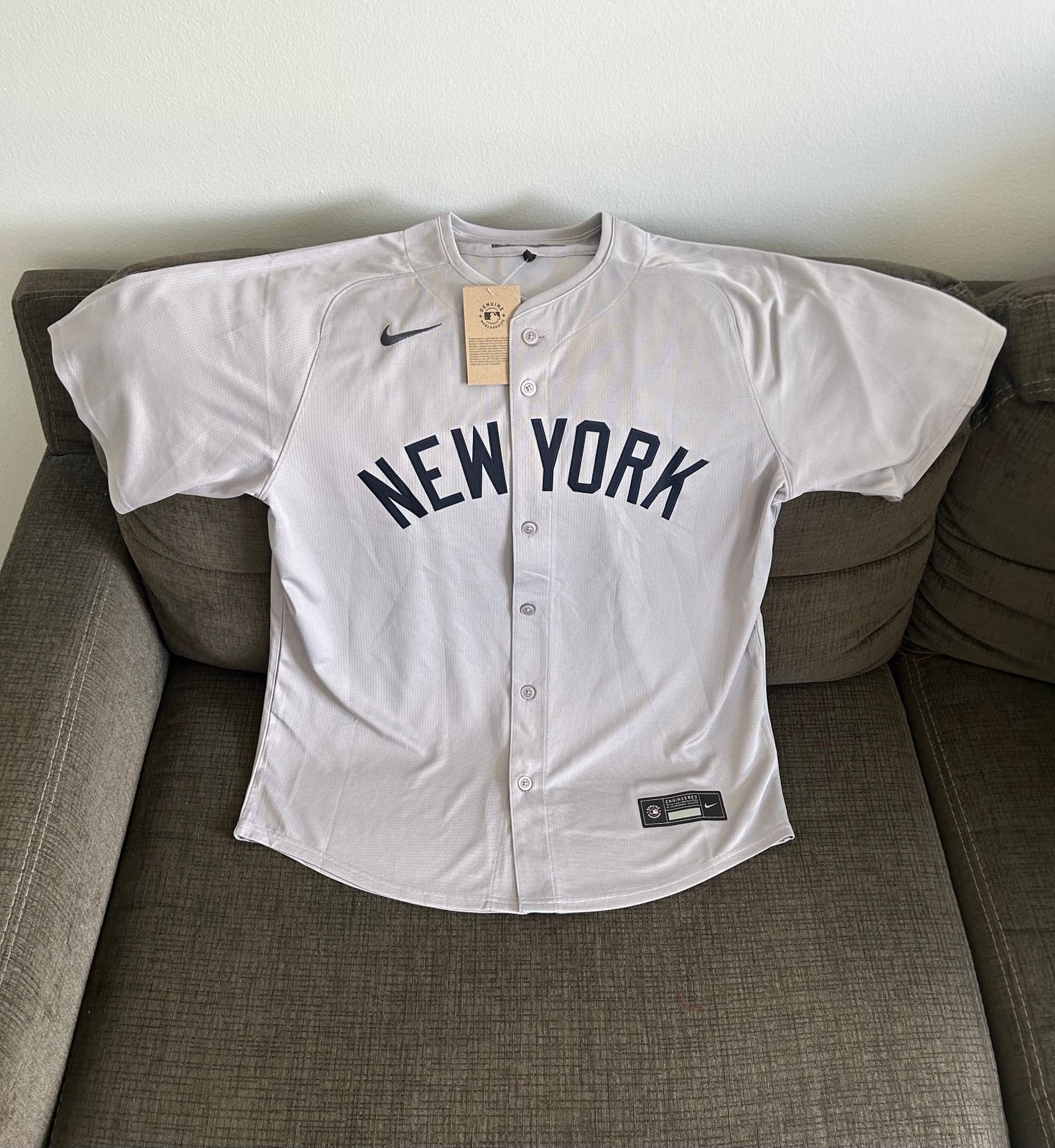 Nike Authentic New York Yankees Gerrit Cole #45 Gray MLB Jersey Men’s Sz: L