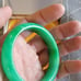 jade bracelet in case nice condition asian