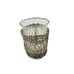 Vintage MCM Glass & Silver Caged Woven Silver Mugs Tea Cups -Set of 4