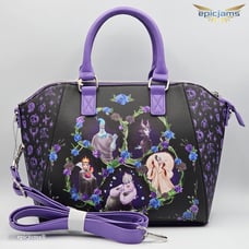 Loungefly Disney Villains Floral Icons Satchel Bag New