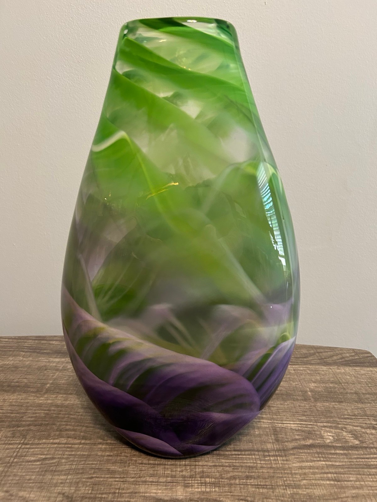 Teardrop Vase - Amethyst and Green New