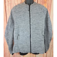 Nike Mens Gray Zip-Up Jacket Large Nylon & Cotton Blend