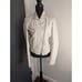 Aqua Women's Cream White Genuine Leather Moto Jacket Size M