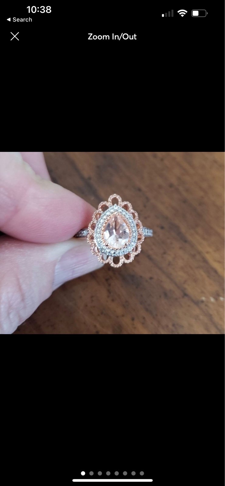 1 Ctw Peach Morganite And Zircon Ring