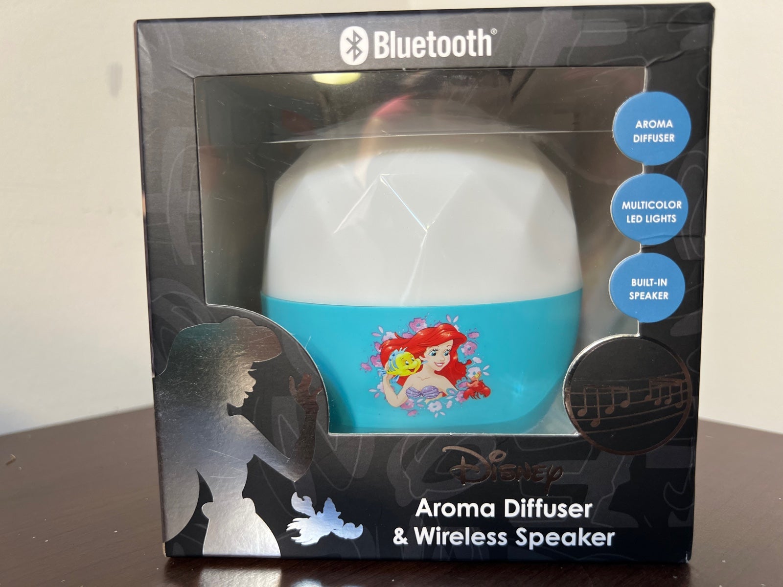 NEW Disney Little Mermaid Ariel Wireless Speaker & Aroma Diffuser LED Lights