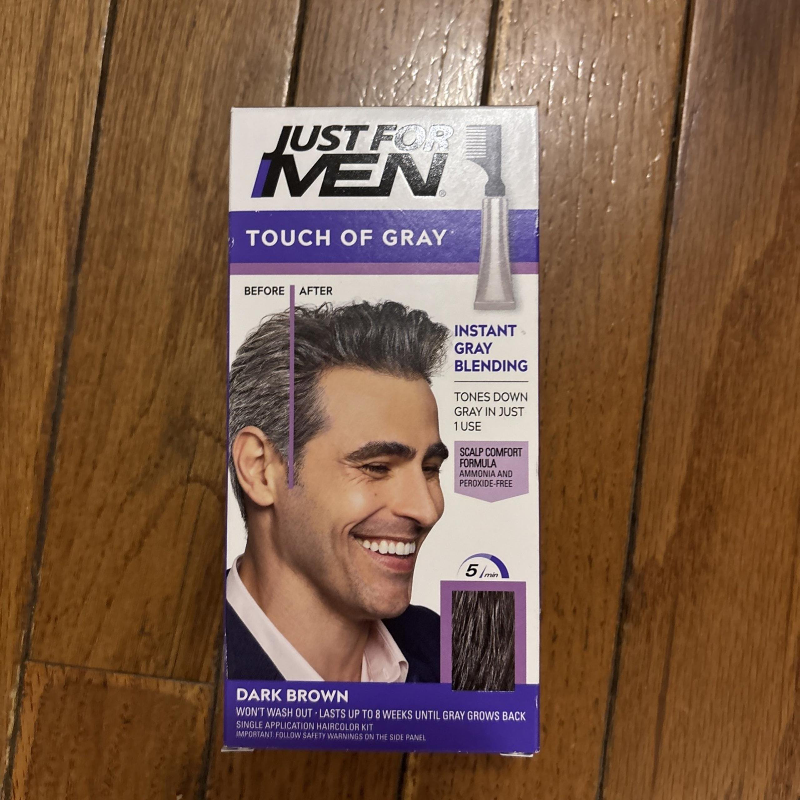 Just For Men Hair Color Touch of Gray Hair Dye Shade T 45 Dark Brown NEW NIB