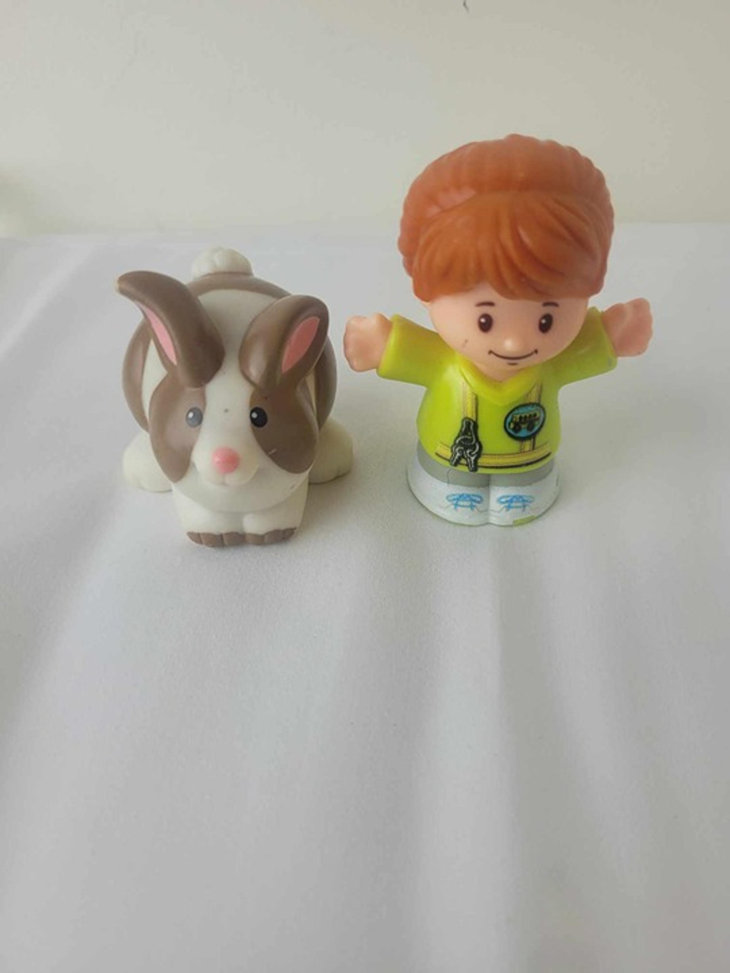 Two Fisher-Price Little People Small Toys Figures Drive Emily and Rabbit