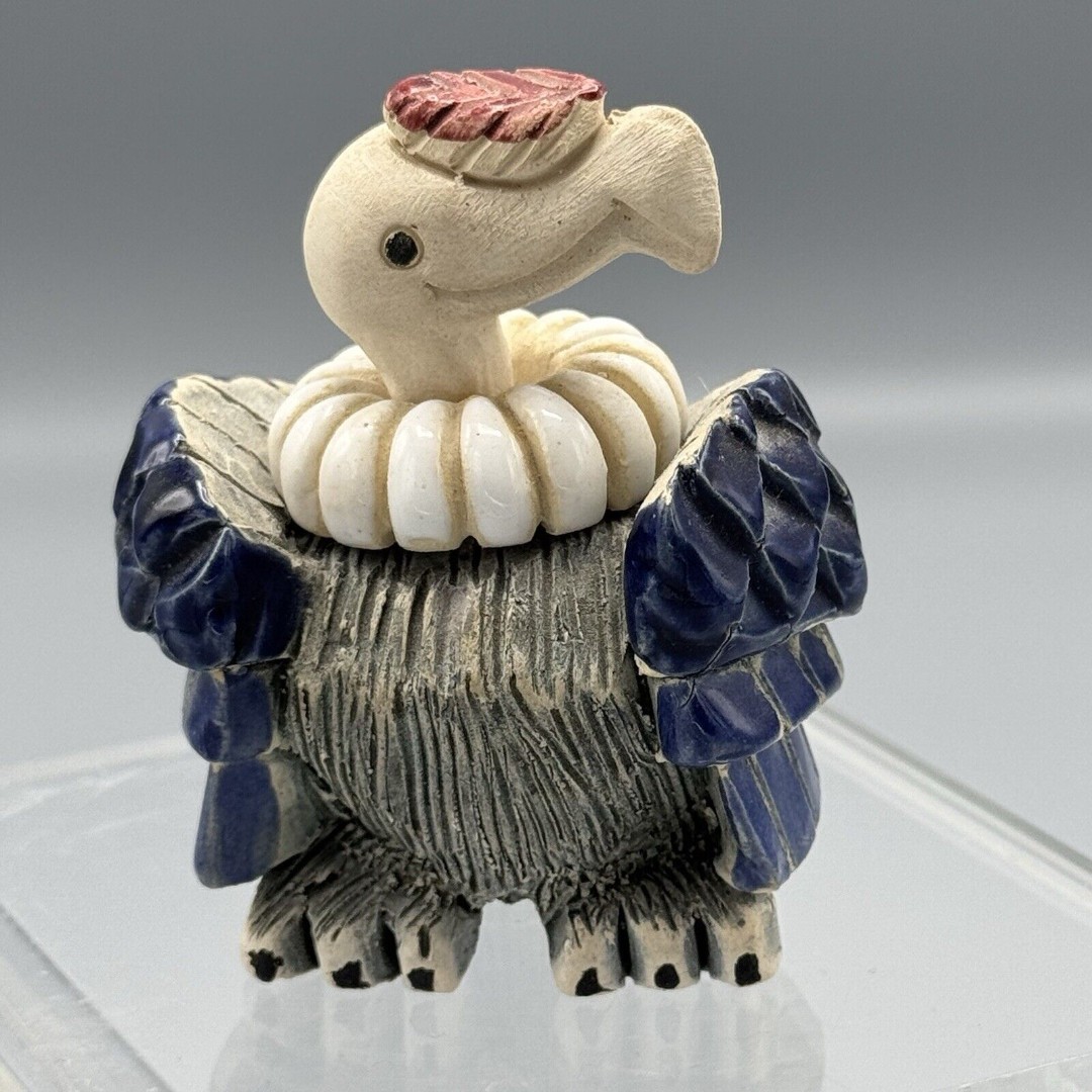 Vtg Artesania Rinconada Condor Bird Buzzard Vulture Figurine Galze Accents 3