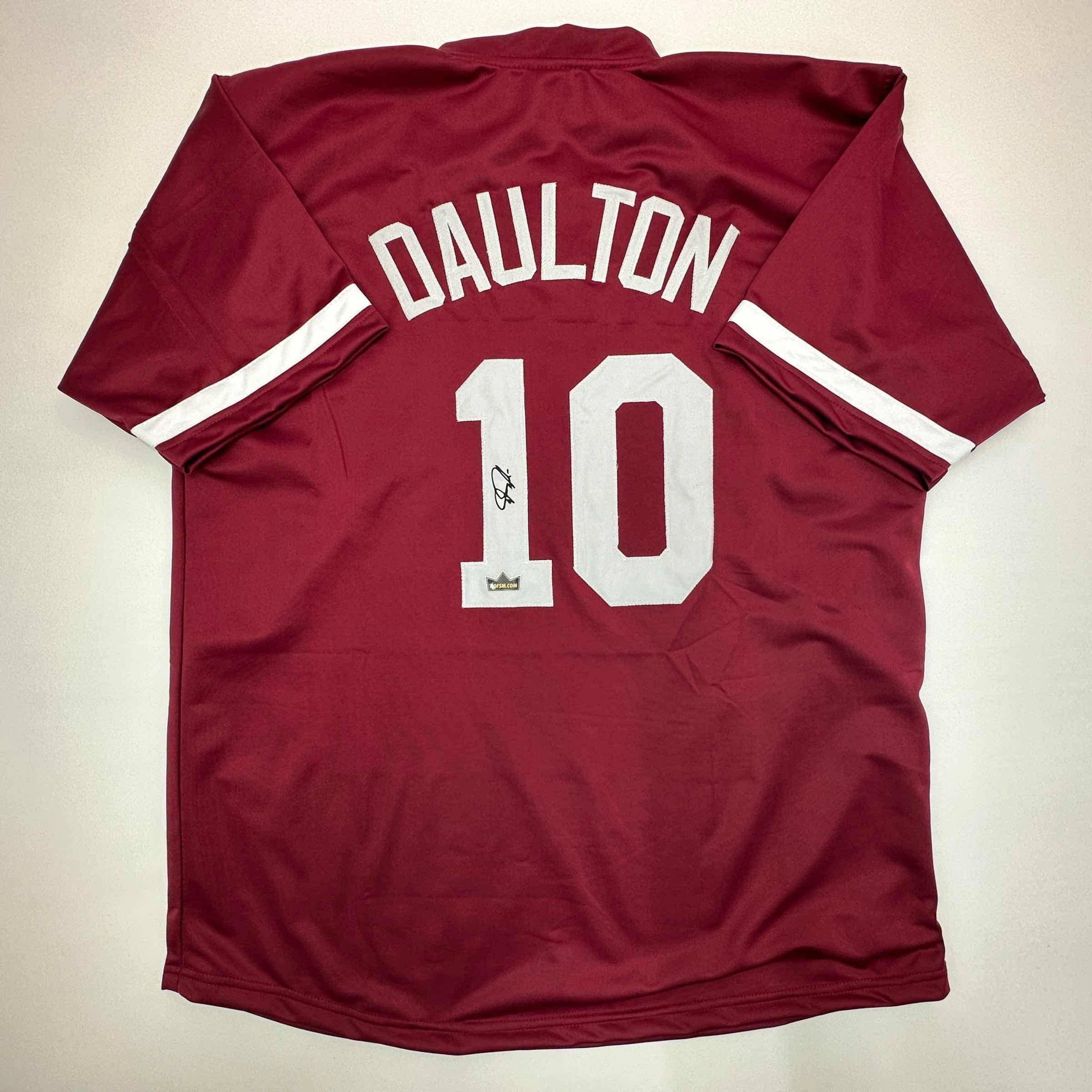 Facsimile Autographed Darren Daulton Philadelphia Maroon Auto Jersey Size Men'