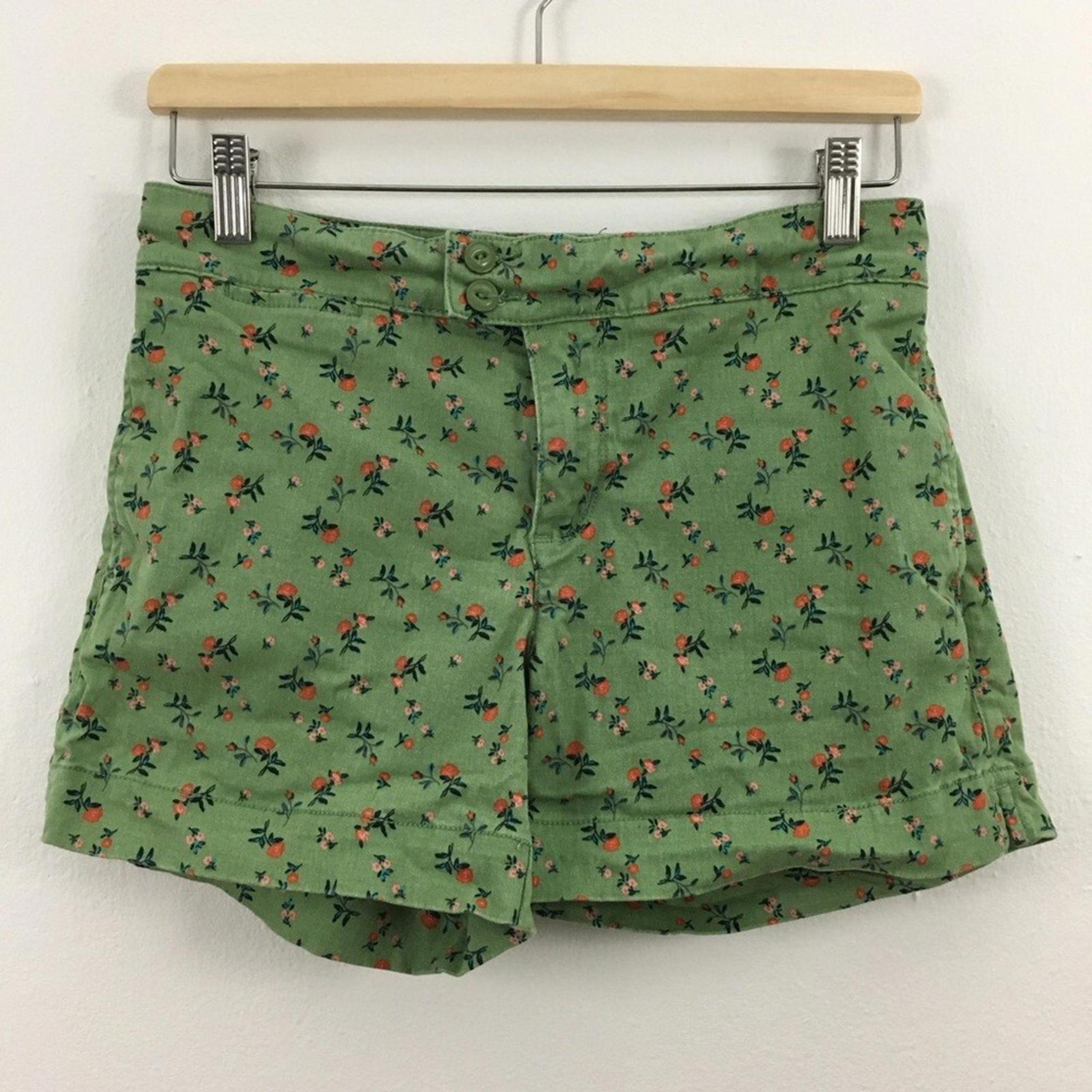 Sanctuary x Anthropologie Womens Floral Green Shorts Size 26 ...