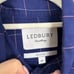 Ledbury Dark Blue Pink Check Print Button Up Dress Shirt Slim Fit Size Medium