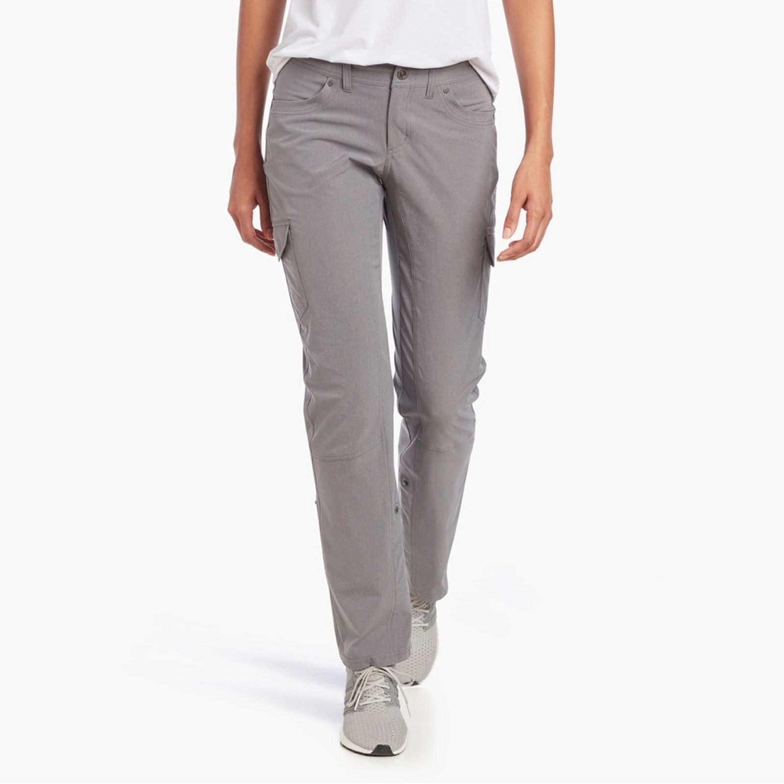 KUHL Freeflex Roll-Up Pants in Flint Gray.