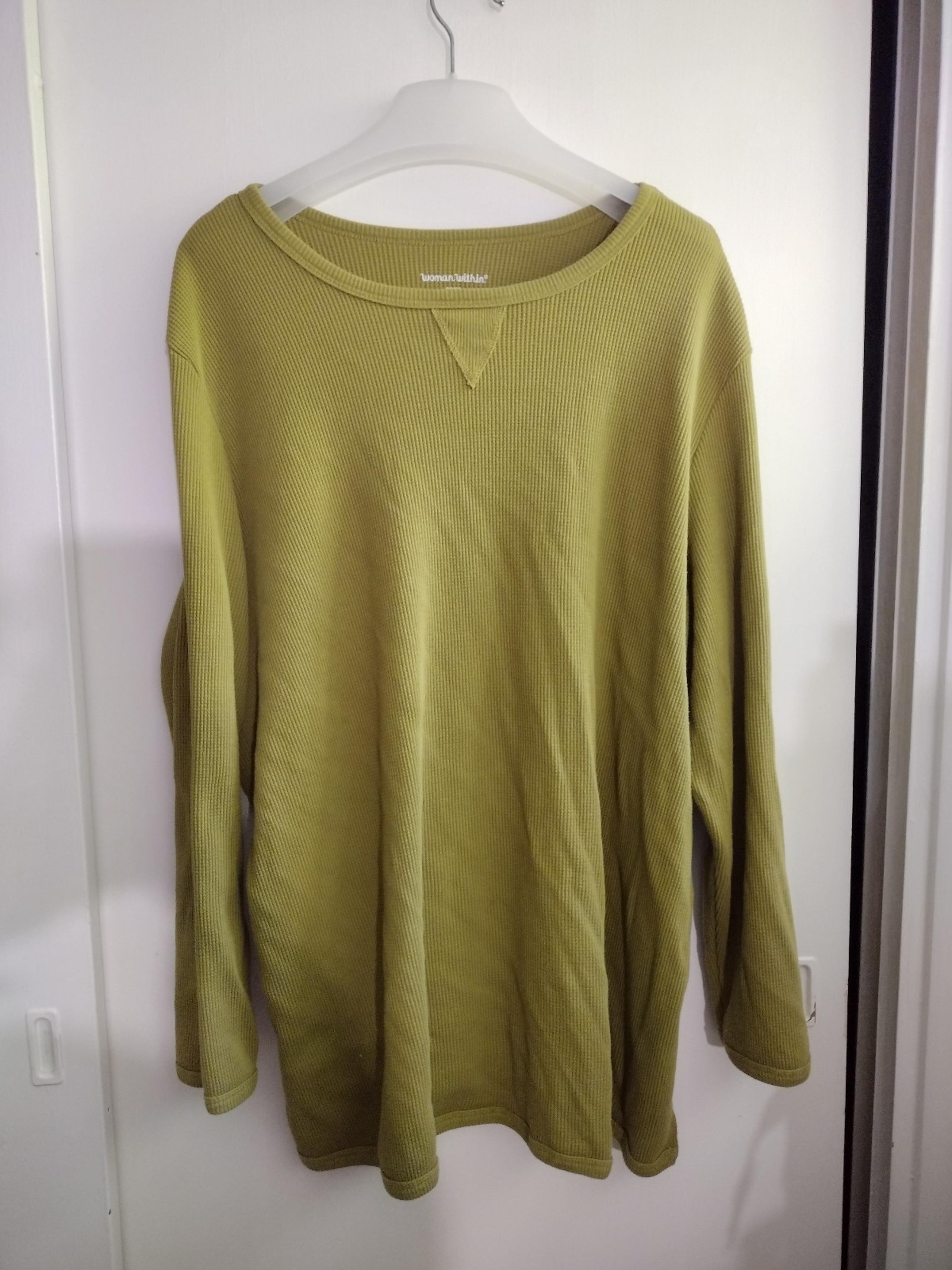 Women's 3x Thermal Long Sleeve Shirt Top Waffle weave knit warmth layer 4x plus