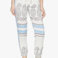 PJ SALVAGE Vintage Paisley Lounge Banded Pajama Jogger Pant size S Excellent