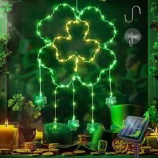 Window Lights,11.6IN 74LED Green Iron Frame Silhouette Lights