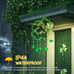Window Lights,11.6IN 74LED Green Iron Frame Silhouette Lights
