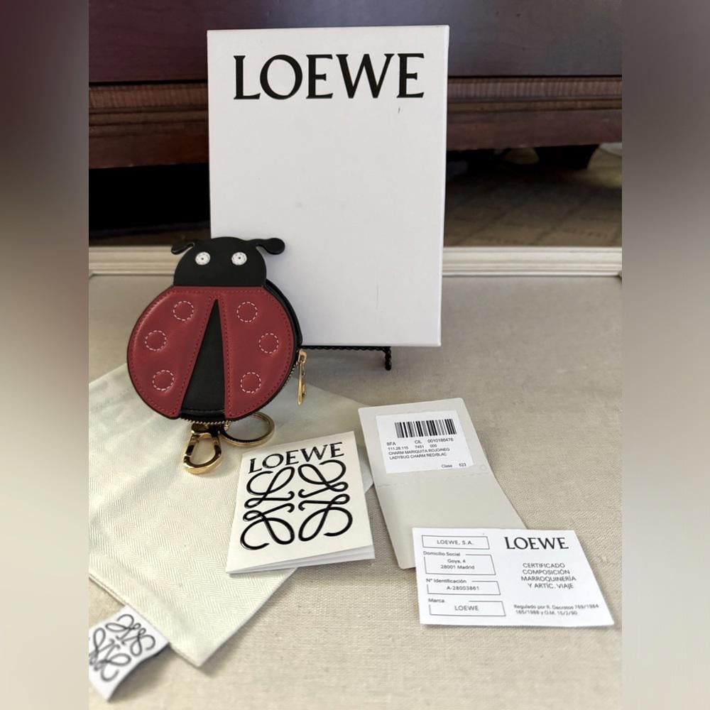 Loewe Ladybug Red Cookie coin purse keyring NWT
