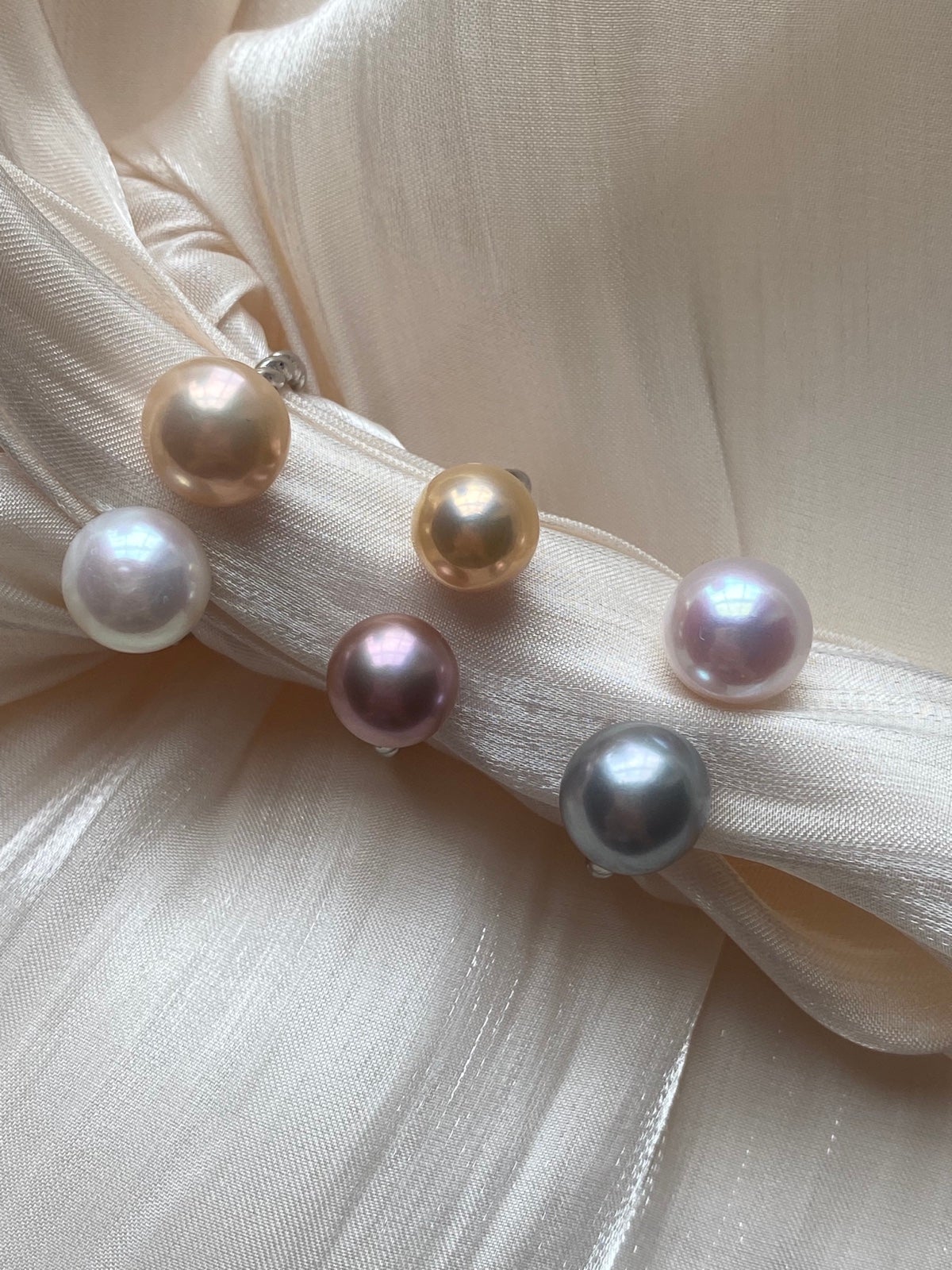 Sterling silver double pearl ring