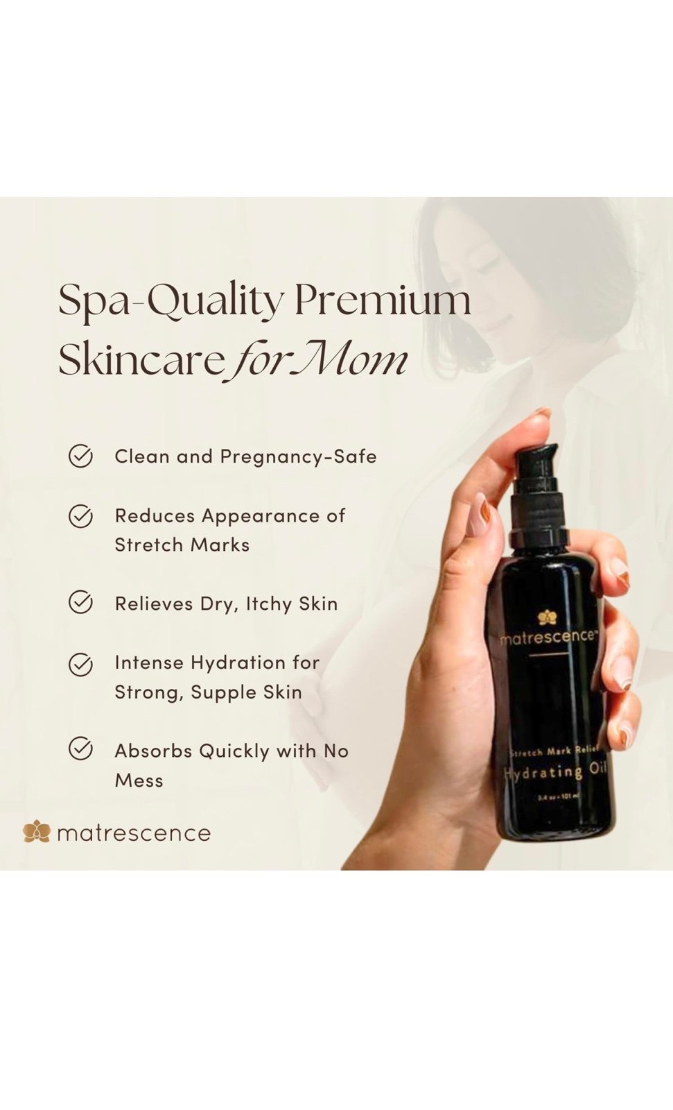 Matrescence Stretch Mark Relief Hydrating Belly Oil