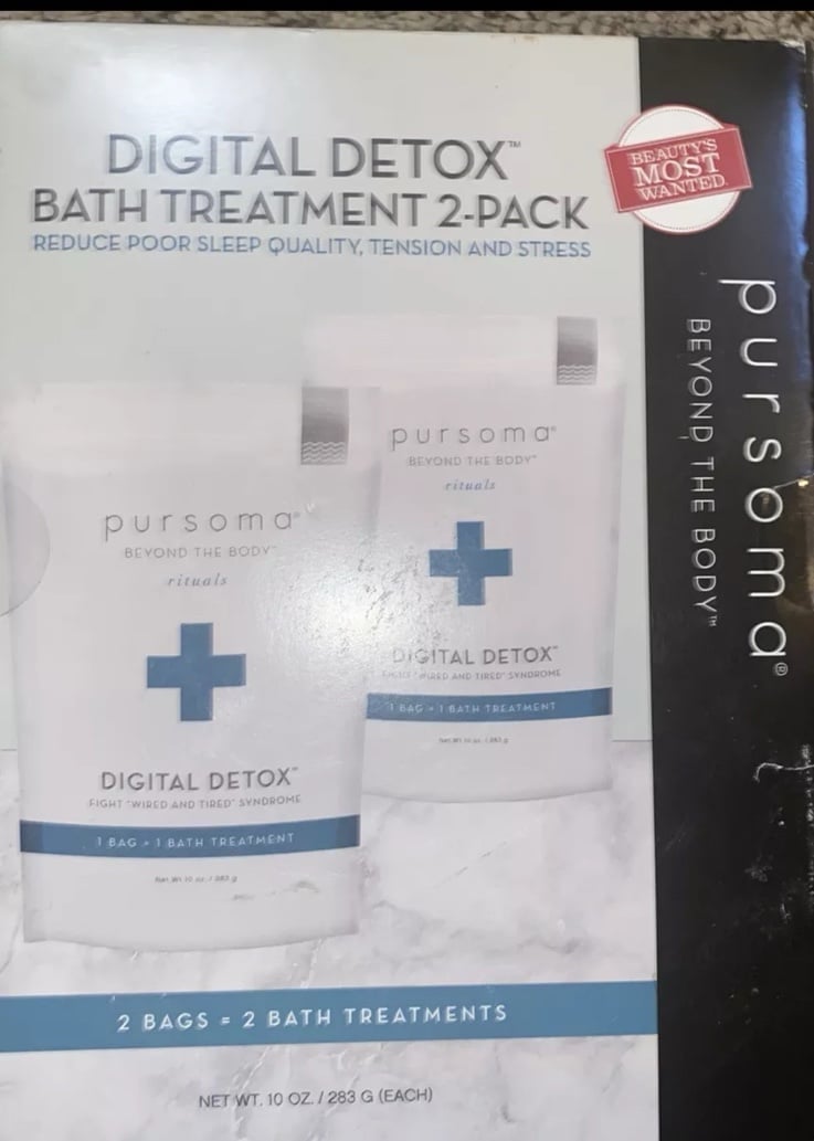 Pursoma Digital Detox Bath Treatment to Reduce Stress 12 Bath Treatments Total