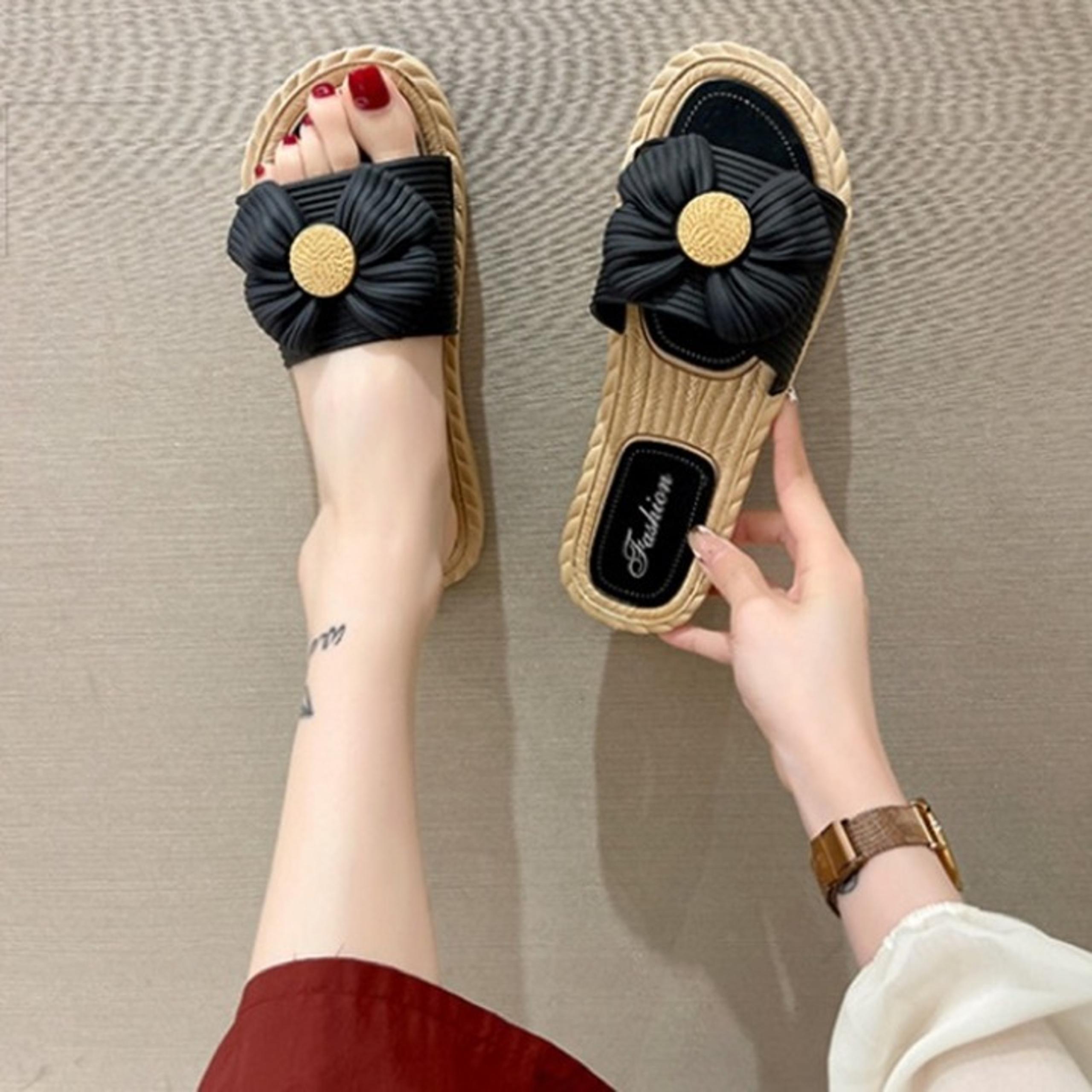 NEW| Women’s Fashion Bow Slide Sandal
