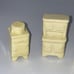 Vintage Dollhouse Furniture Japan 3PC Hutch, Fridge, Stove