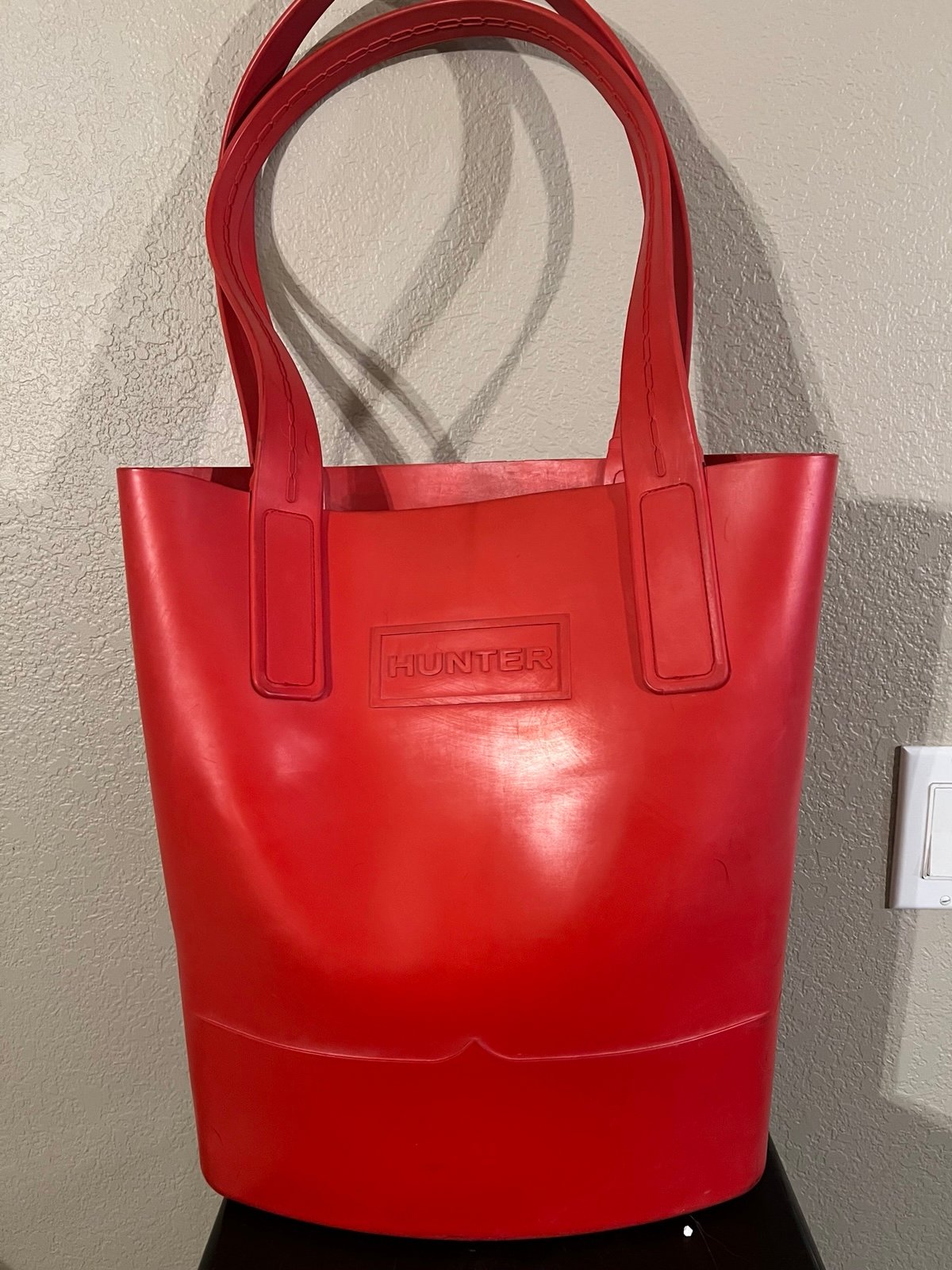Hunter rubber tote bag deals