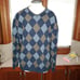 Joseph Abboud 100% Lambswool Argyle Sweater XL
