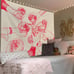 Bar Art Wall Decor Red Christmas Trendy Retro Cheers Cocktail Champagne Tapestry