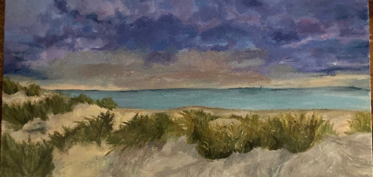 Beach Sunset Original Painting