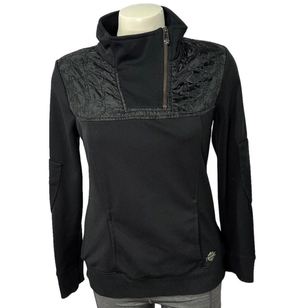 Harley Davidson Women's Jacket Sweatshirt Performance 1/4 Zip Quilted Size S