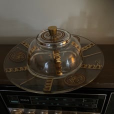 Vintage georges briard butter/cheese dish with cover