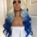 28 Blonde/Blue Lace Front