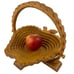 Vintage Unique Collapsible Wooden Accordion Folding Fruit Basket Wood Trivet
