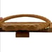 Vintage Unique Collapsible Wooden Accordion Folding Fruit Basket Wood Trivet