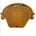 Vintage Unique Collapsible Wooden Accordion Folding Fruit Basket Wood Trivet
