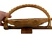 Vintage Unique Collapsible Wooden Accordion Folding Fruit Basket Wood Trivet