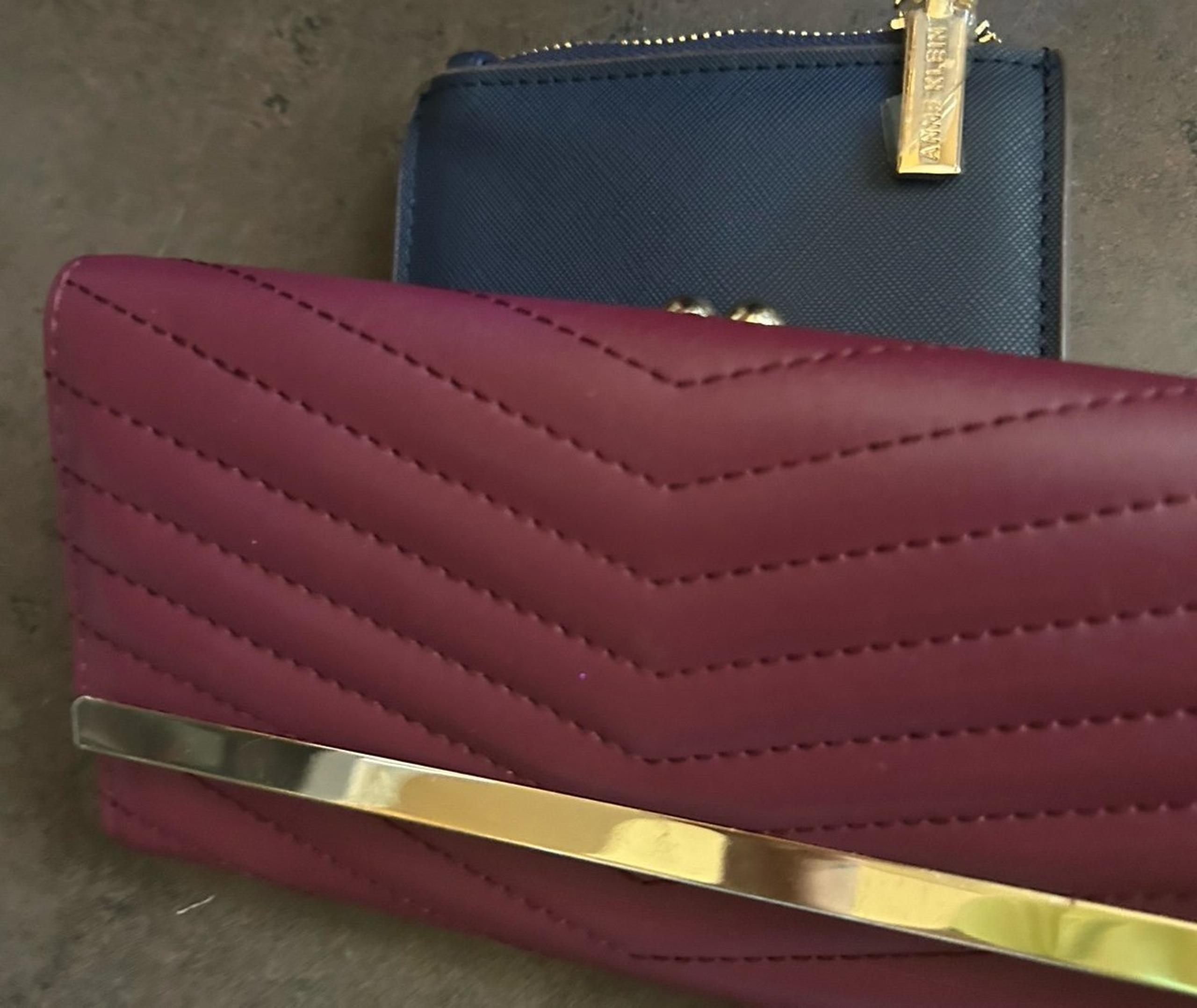 2 new wallets maroon & navy a new day & Anne Klein