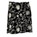 Neiman Marcus Appliqued Scroll Skirt 10 Lined USA Made Brown White Cotton Blend