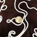 Neiman Marcus Appliqued Scroll Skirt 10 Lined USA Made Brown White Cotton Blend